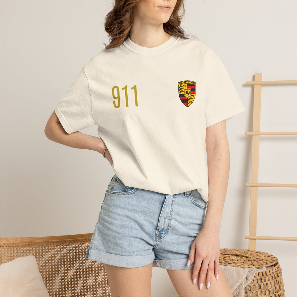 Porsche 911 GT3 RS T-Shirt — 911 Logo & Side-Profile Race Car Tee - Etna Gift