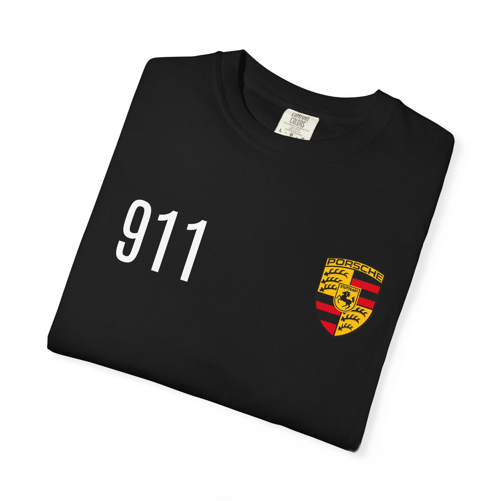 Porsche 911 GT3 RS T-Shirt — 911 Logo & Side-Profile Race Car Tee - Etna Gift