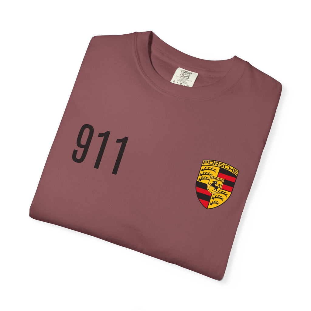 Porsche 911 GT3 RS T-Shirt — 911 Logo & Side-Profile Race Car Tee - Etna Gift