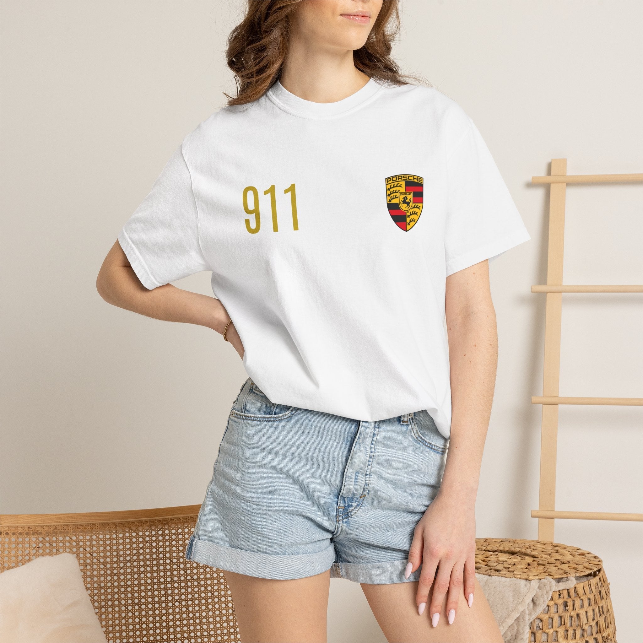 Porsche 911 GT3 RS T-Shirt — 911 Logo & Side-Profile Race Car Tee - Etna Gift