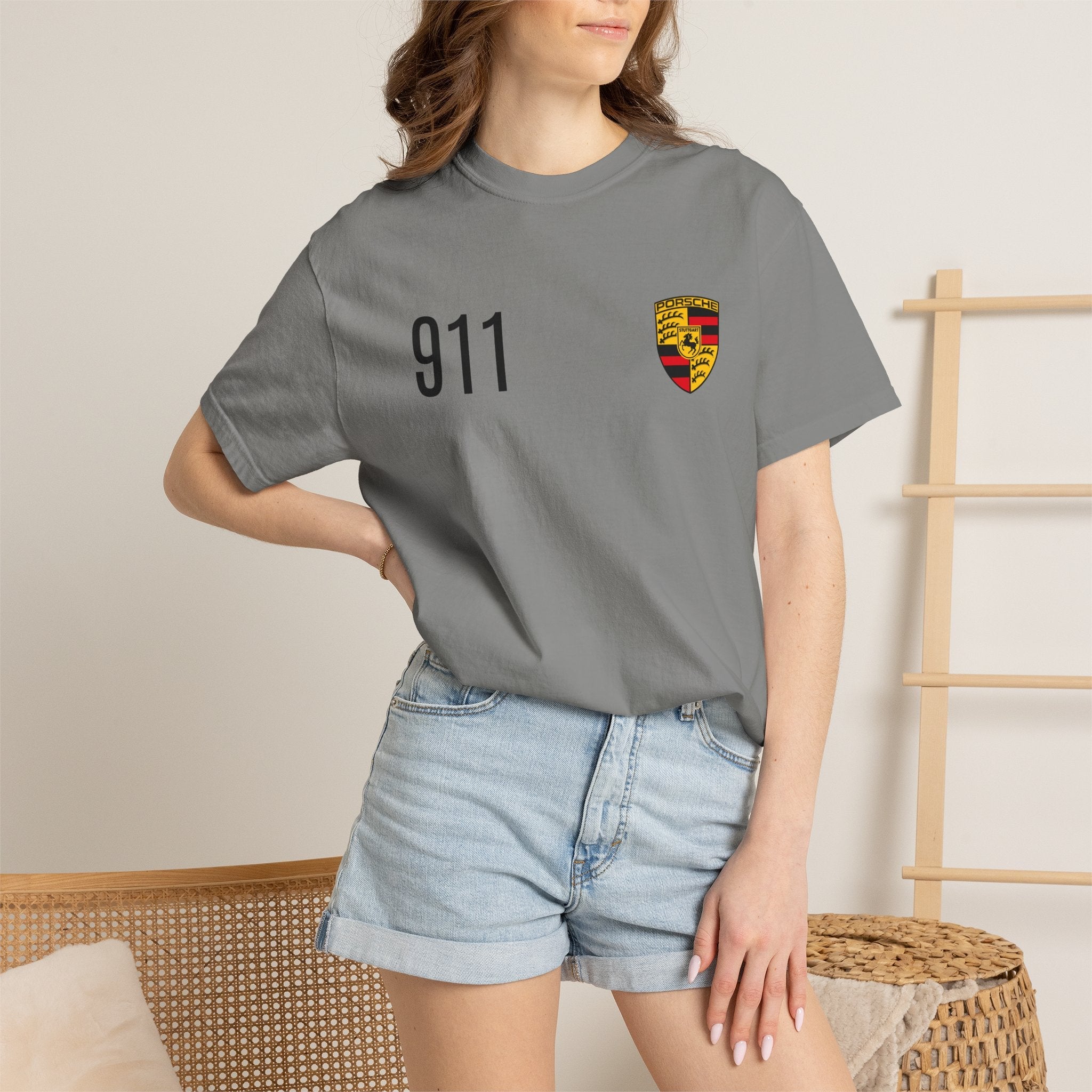 Porsche 911 GT3 RS T-Shirt — 911 Logo & Side-Profile Race Car Tee - Etna Gift