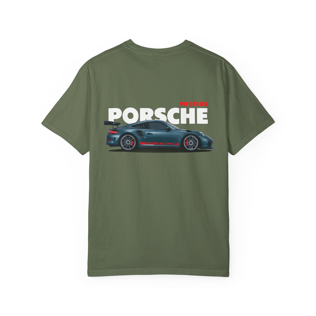 Porsche 911 GT3 RS T-Shirt — 911 Logo & Side-Profile Race Car Tee - Etna Gift
