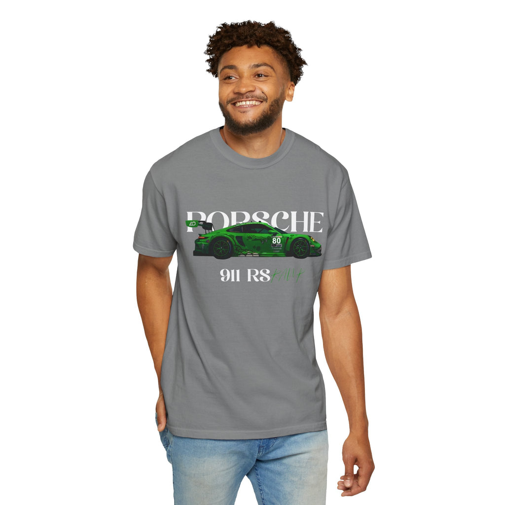Porsche 911 RS Racing Tee Green GT Car Graphic T-Shirt - Etna Gift