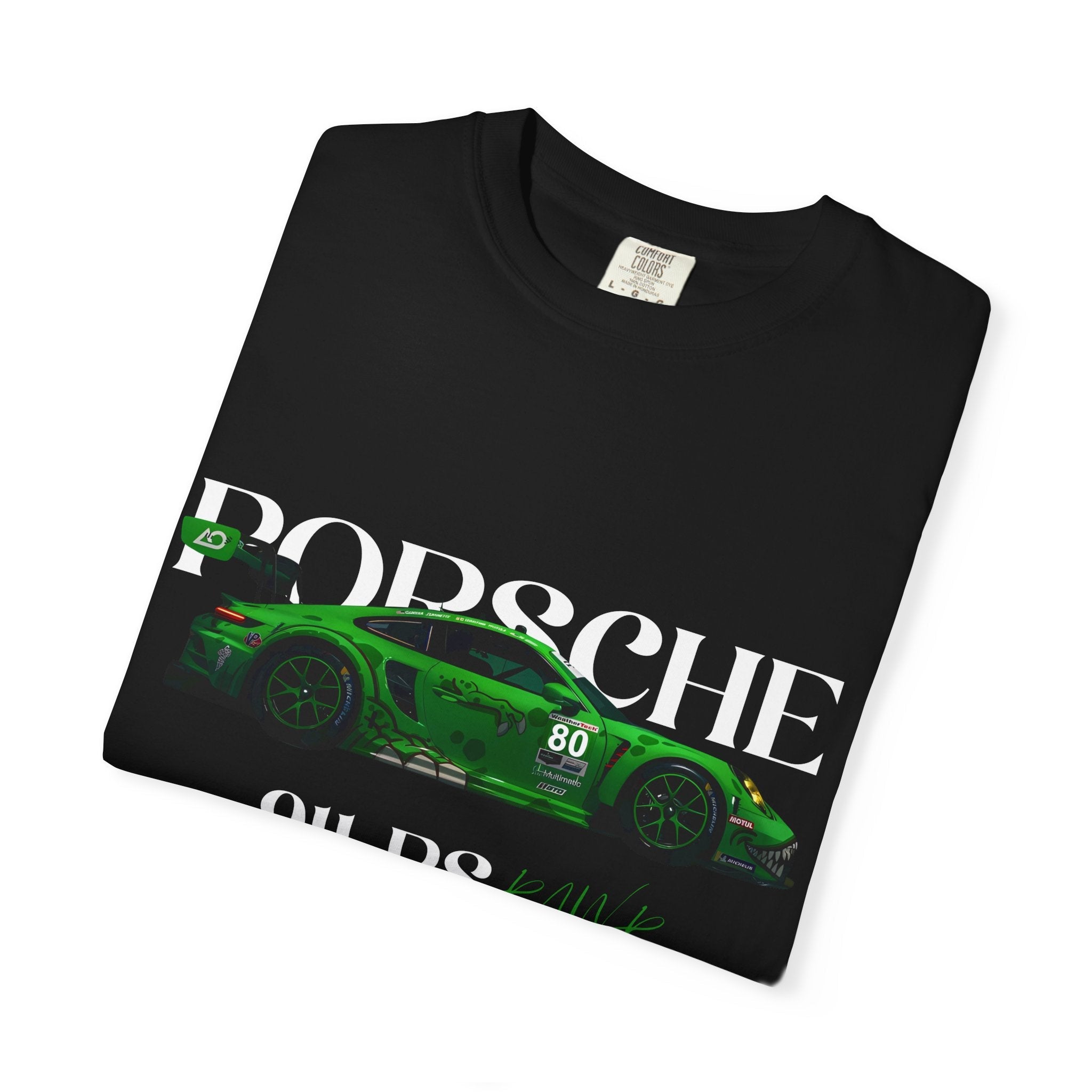 Porsche 911 RS Racing Tee Green GT Car Graphic T-Shirt - Etna Gift