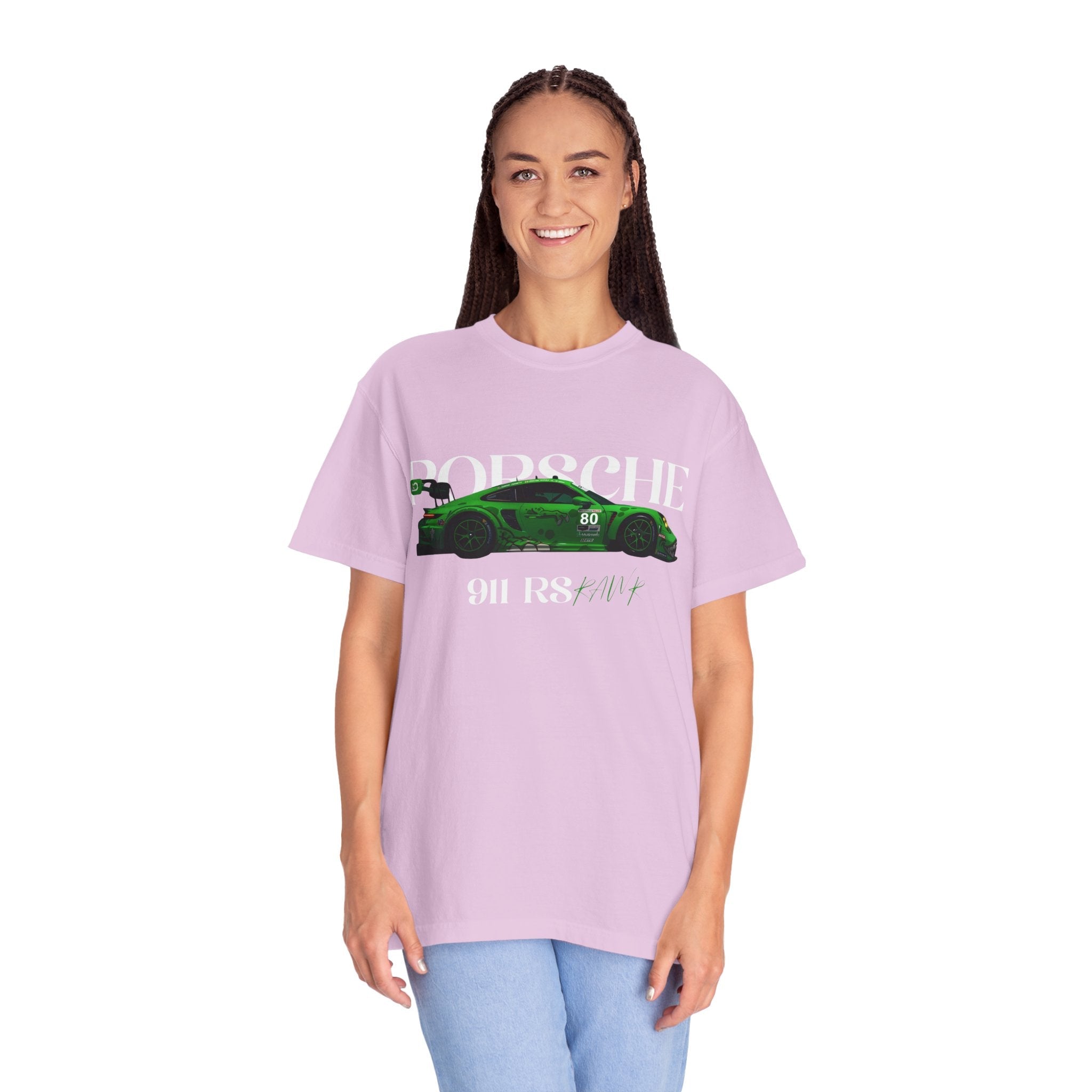 Porsche 911 RS Racing Tee Green GT Car Graphic T-Shirt - Etna Gift