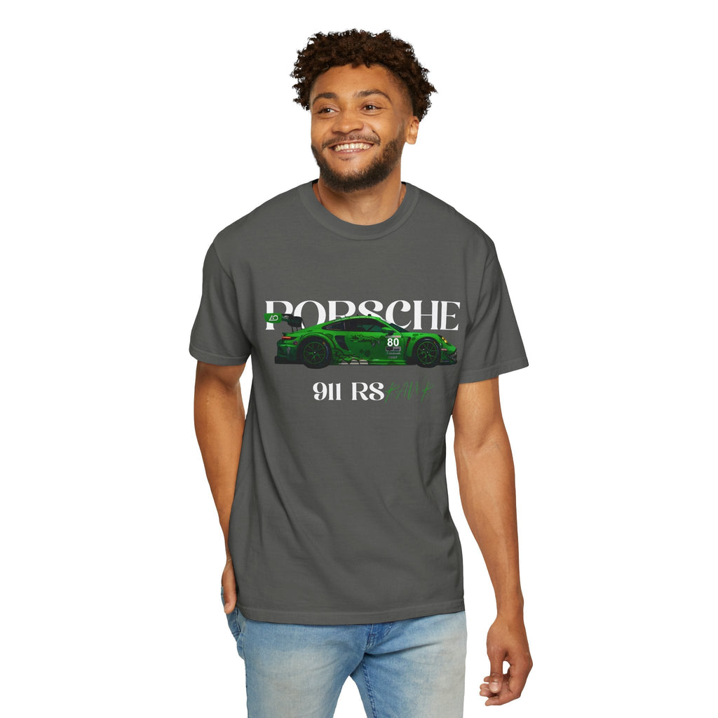 Porsche 911 RS Racing Tee Green GT Car Graphic T-Shirt - Etna Gift