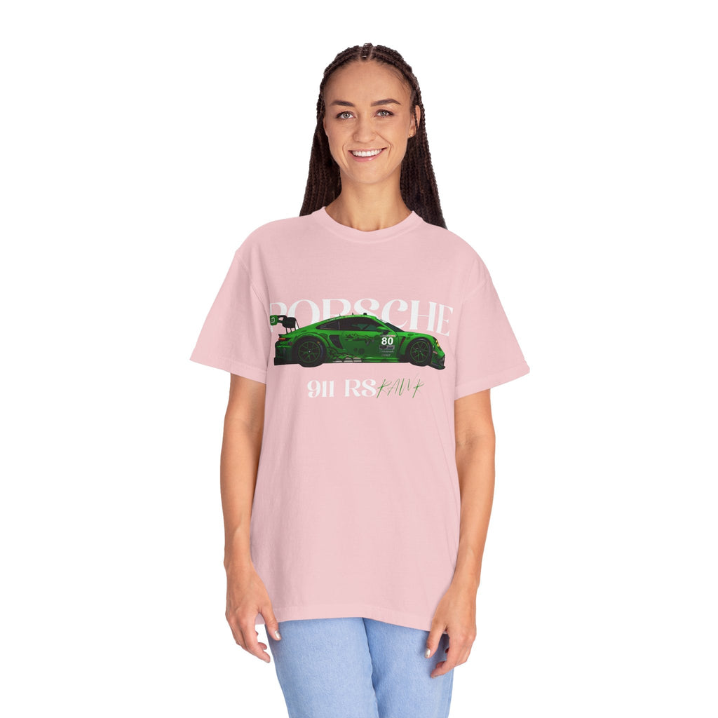 Porsche 911 RS Racing Tee Green GT Car Graphic T-Shirt - Etna Gift