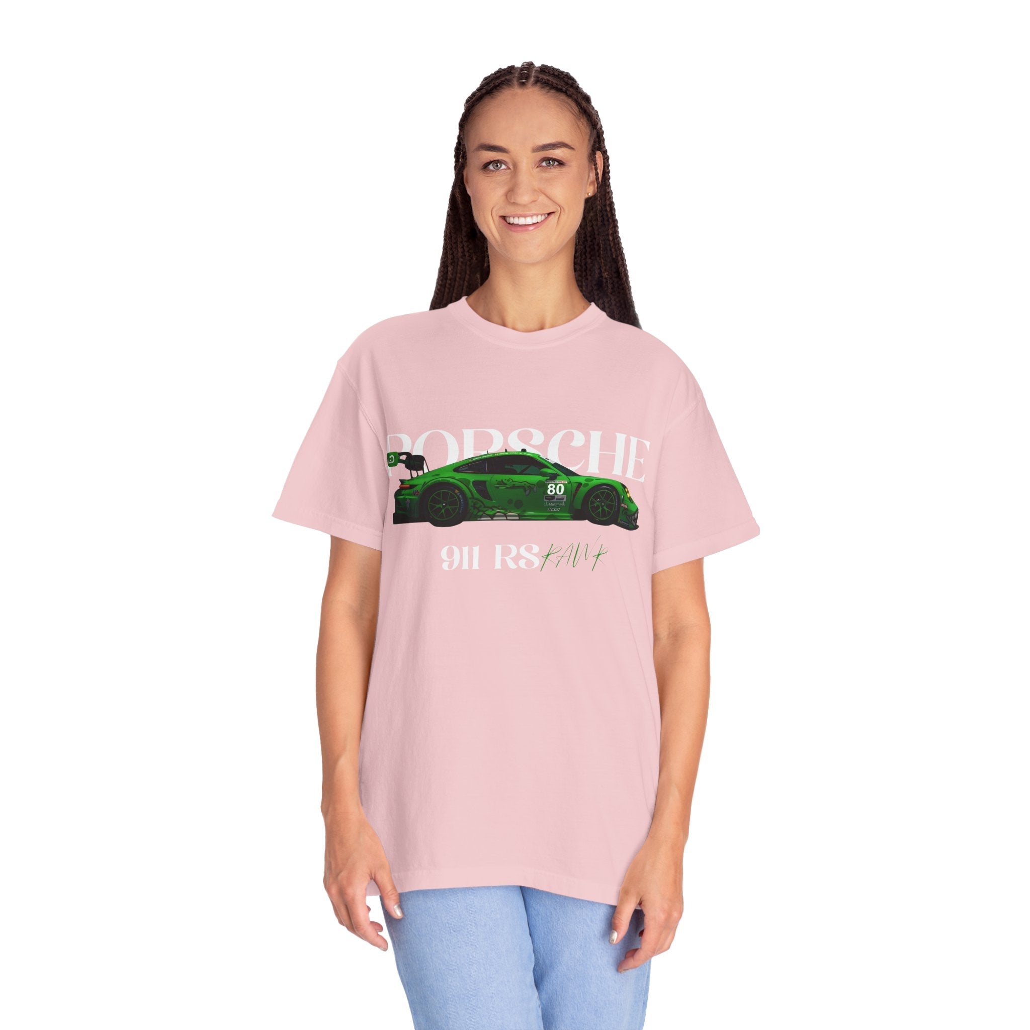 Porsche 911 RS Racing Tee Green GT Car Graphic T-Shirt - Etna Gift