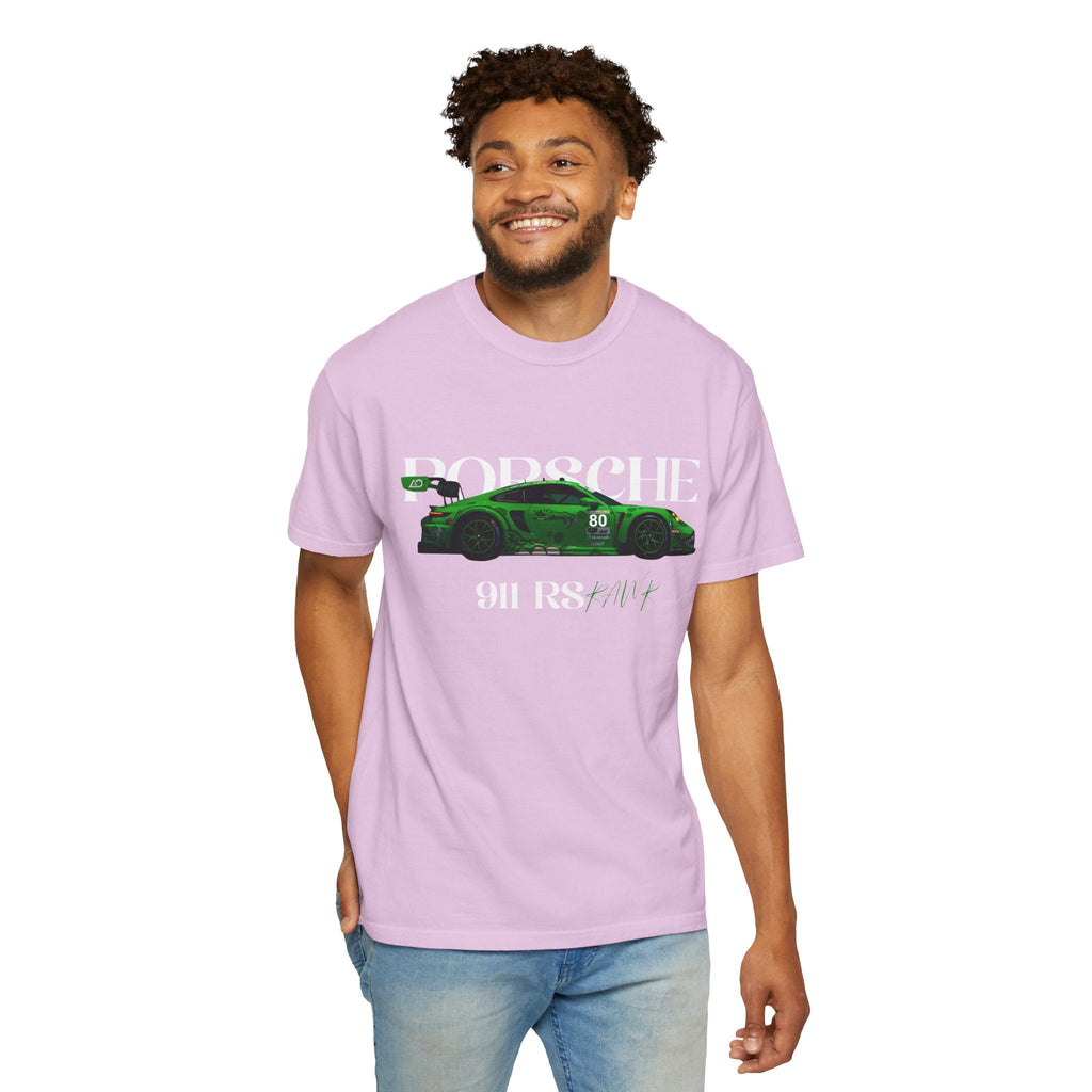 Porsche 911 RS Racing Tee Green GT Car Graphic T-Shirt - Etna Gift