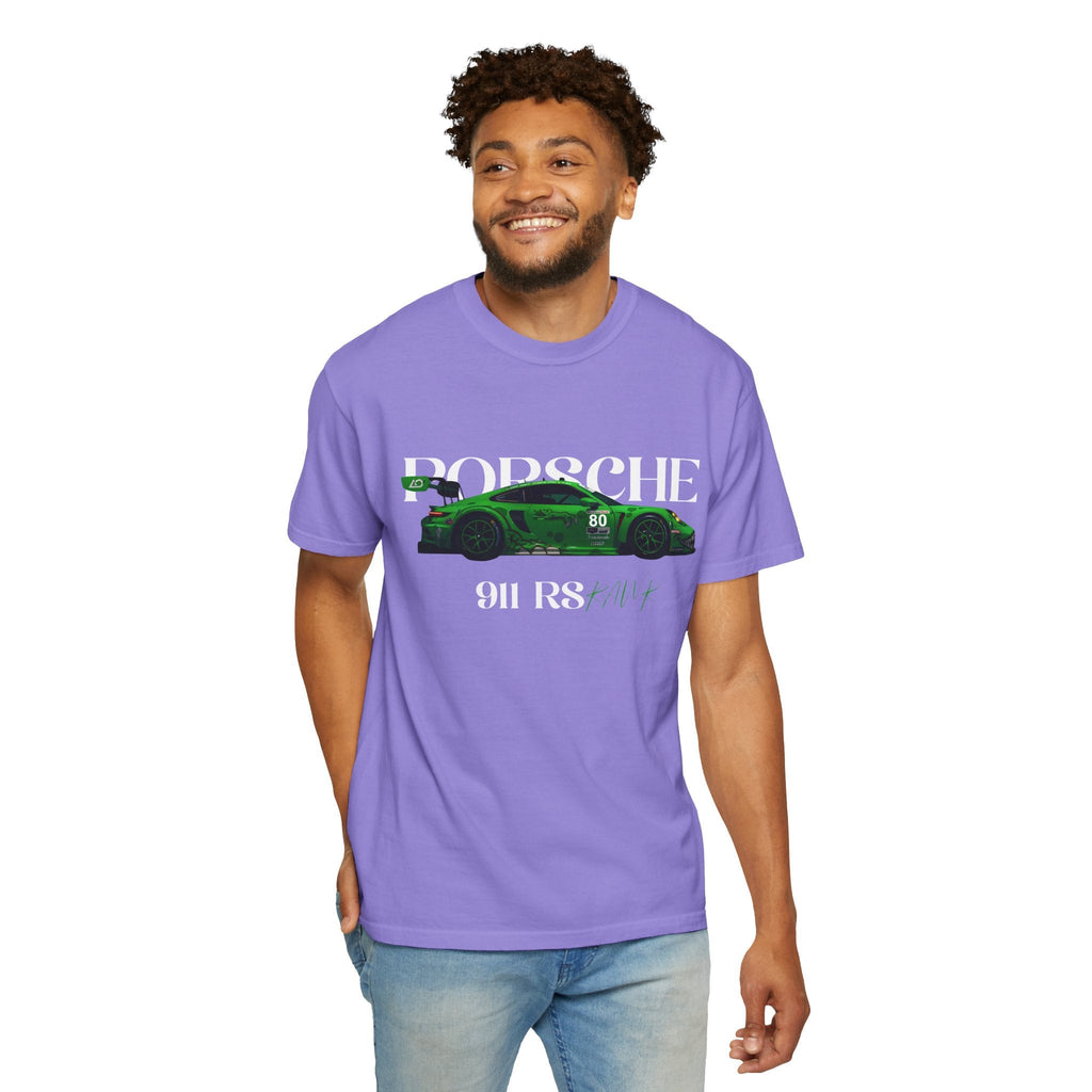 Porsche 911 RS Racing Tee Green GT Car Graphic T-Shirt - Etna Gift