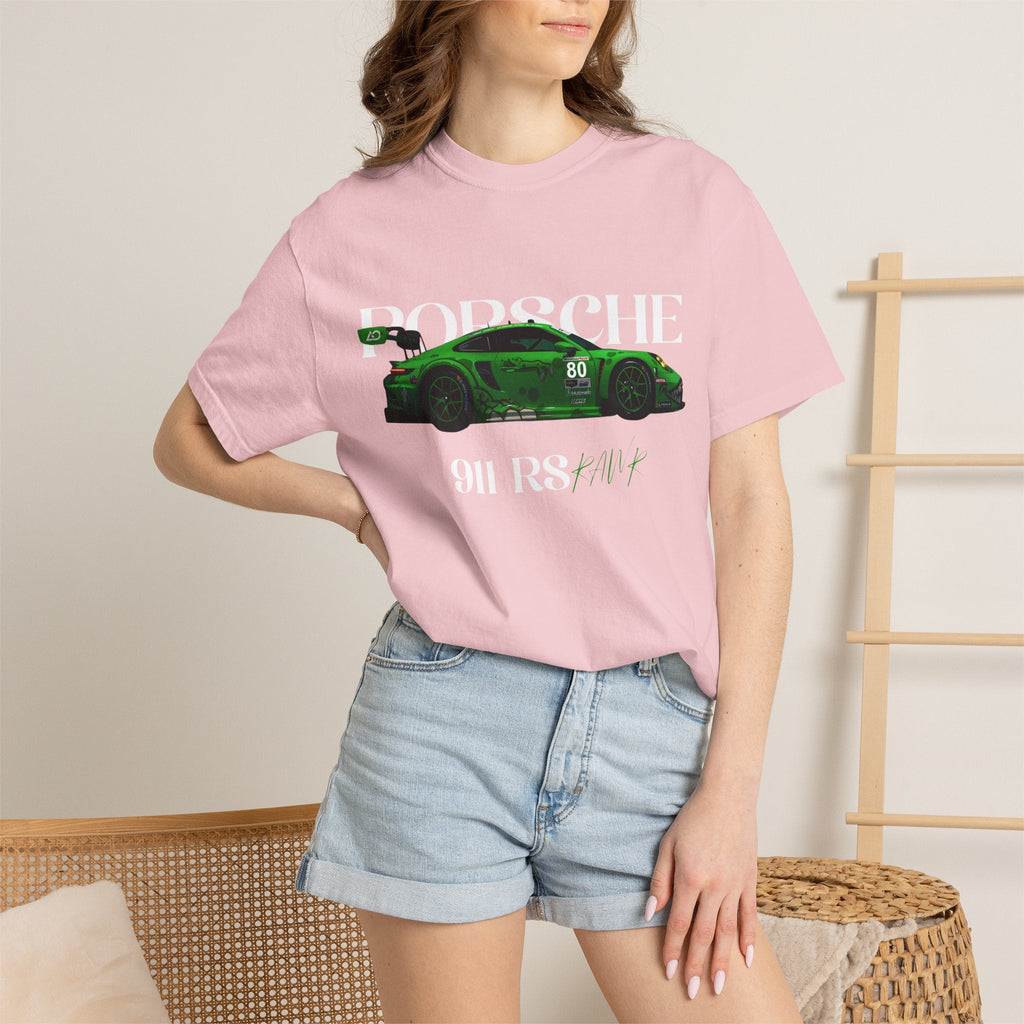 Porsche 911 RS Racing Tee Green GT Car Graphic T-Shirt - Etna Gift