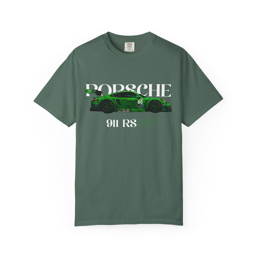 Porsche 911 RS Racing Tee Green GT Car Graphic T-Shirt - Etna Gift