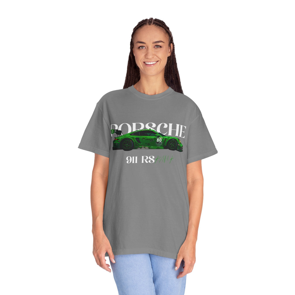Porsche 911 RS Racing Tee Green GT Car Graphic T-Shirt - Etna Gift