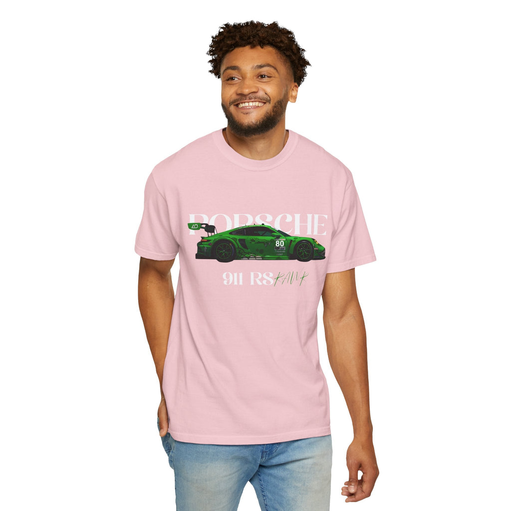 Porsche 911 RS Racing Tee Green GT Car Graphic T-Shirt - Etna Gift