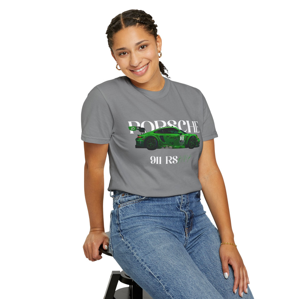 Porsche 911 RS Racing Tee Green GT Car Graphic T-Shirt - Etna Gift