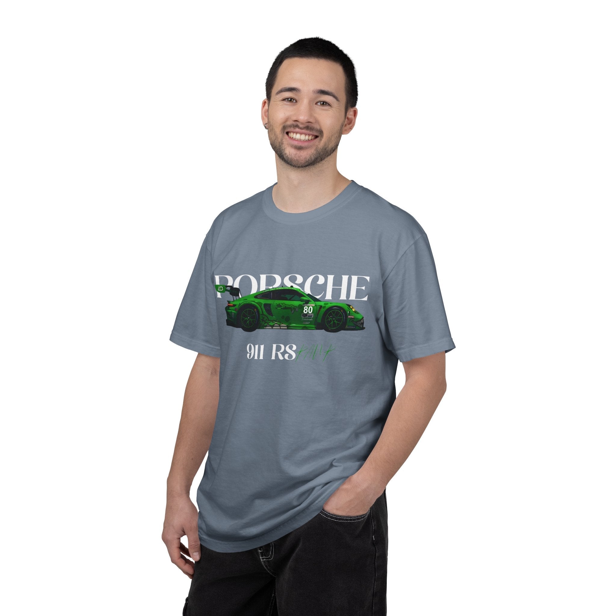 Porsche 911 RS Racing Tee Green GT Car Graphic T-Shirt - Etna Gift