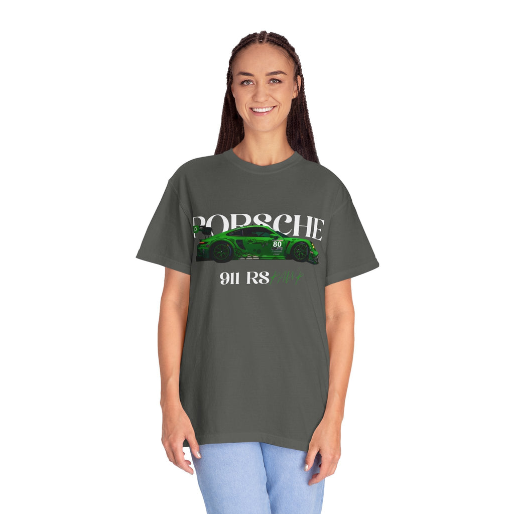 Porsche 911 RS Racing Tee Green GT Car Graphic T-Shirt - Etna Gift
