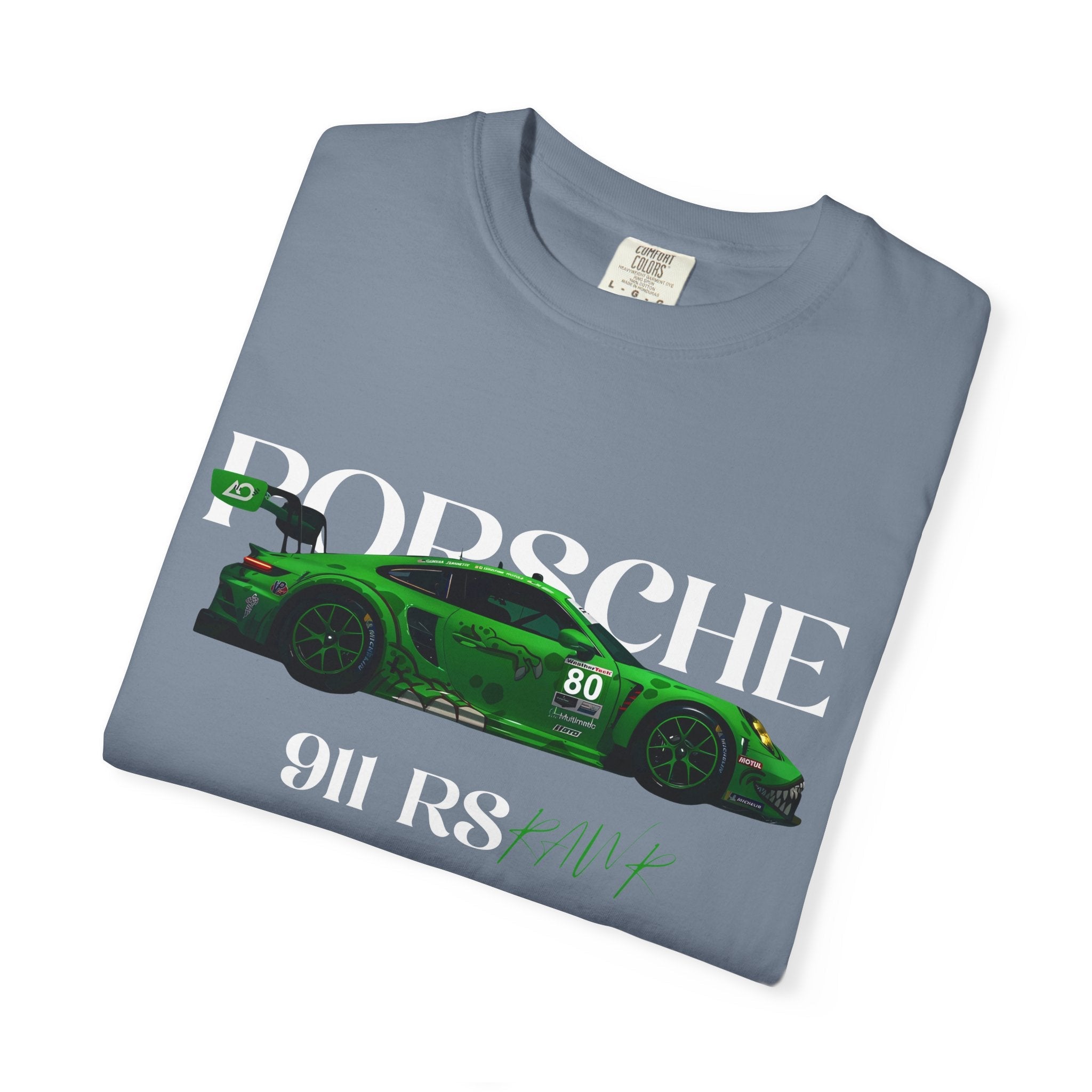 Porsche 911 RS Racing Tee Green GT Car Graphic T-Shirt - Etna Gift