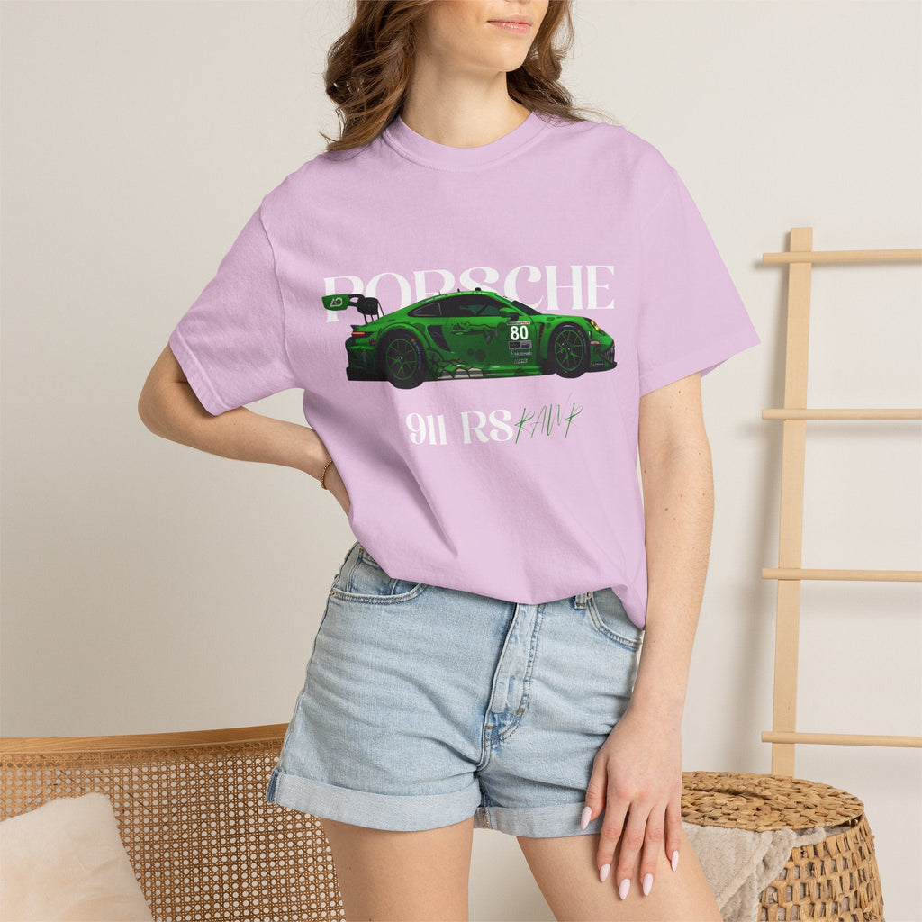 Porsche 911 RS Racing Tee Green GT Car Graphic T-Shirt - Etna Gift