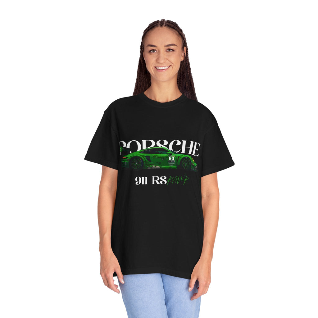 Porsche 911 RS Racing Tee Green GT Car Graphic T-Shirt - Etna Gift