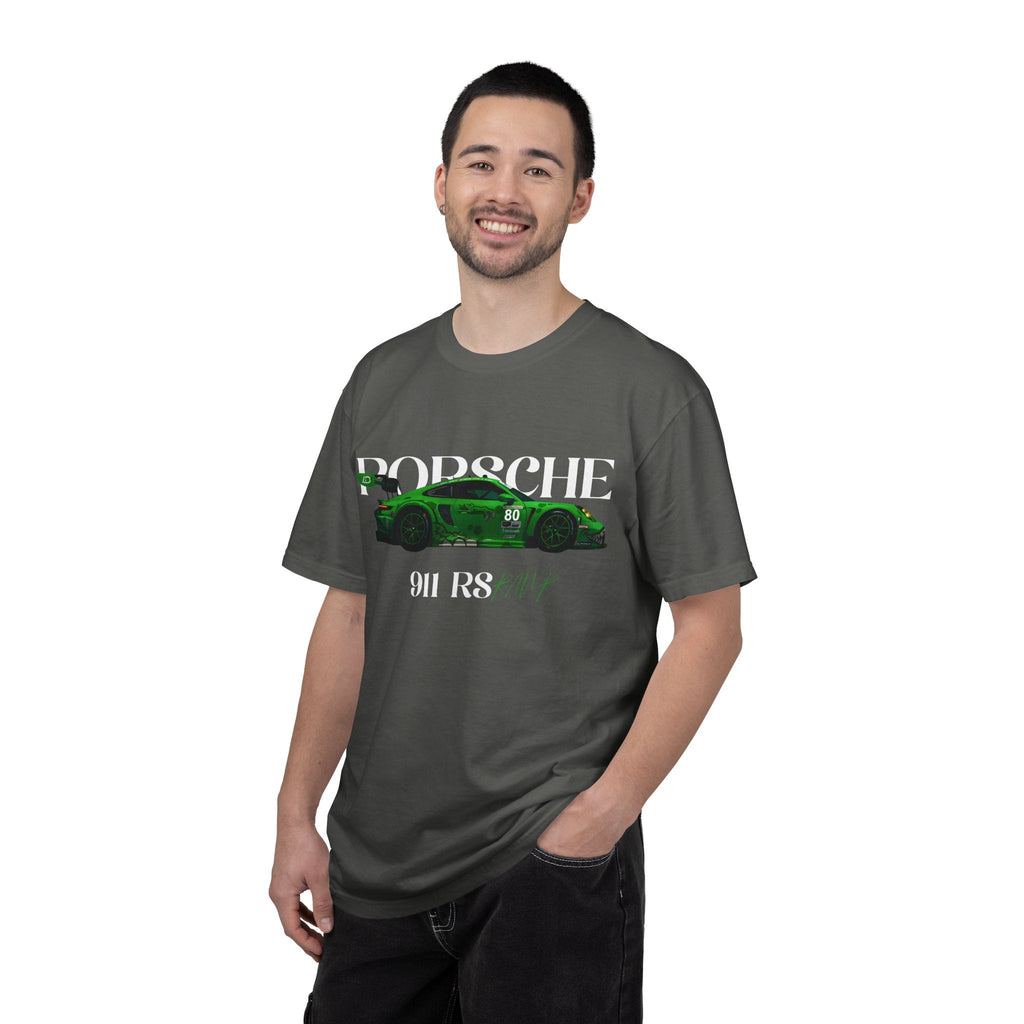 Porsche 911 RS Racing Tee Green GT Car Graphic T-Shirt - Etna Gift