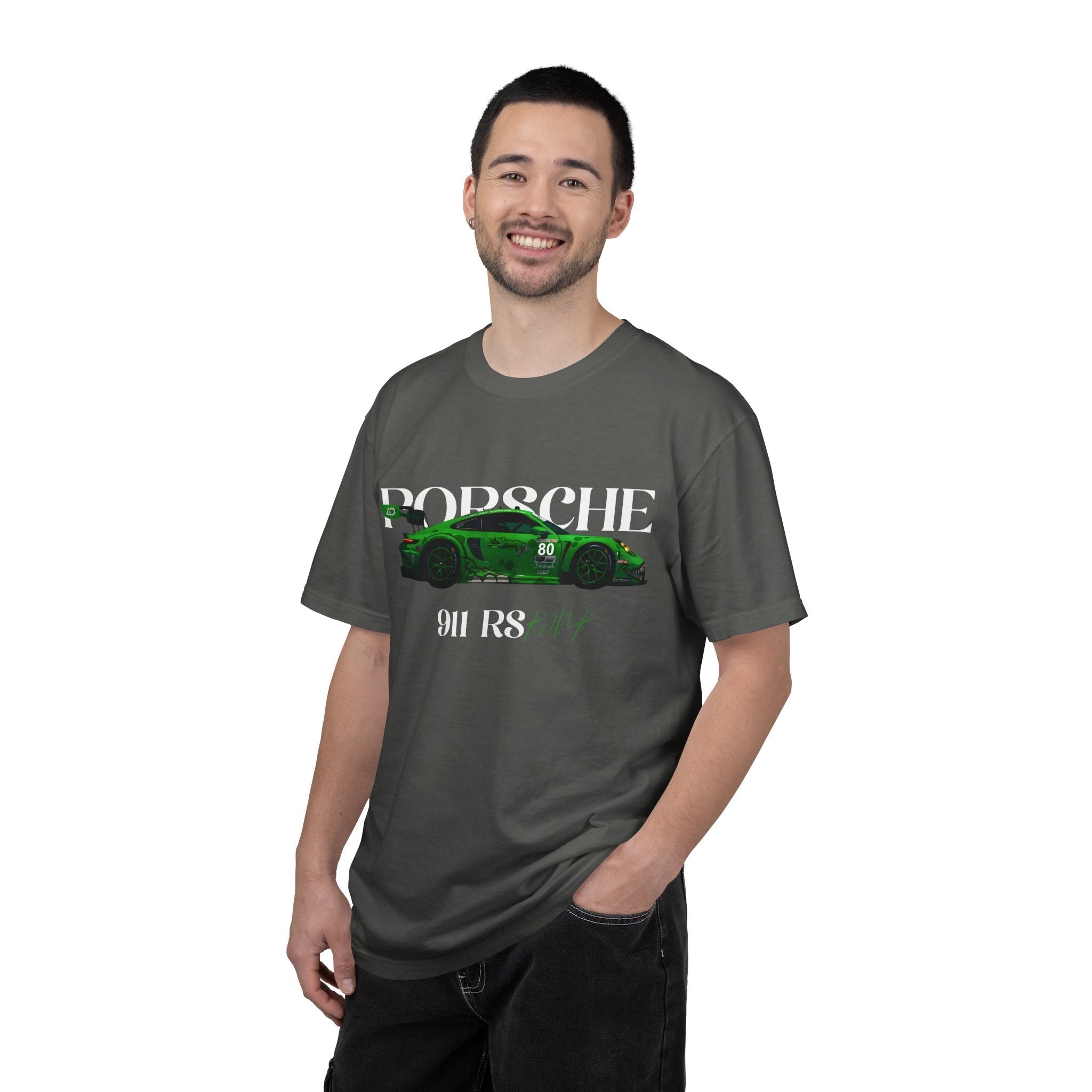 Porsche 911 RS Racing Tee Green GT Car Graphic T-Shirt - Etna Gift