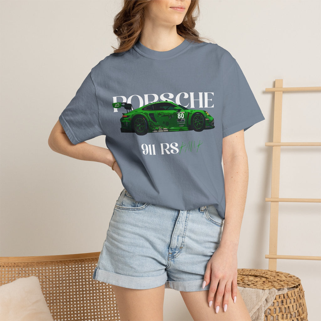 Porsche 911 RS Racing Tee Green GT Car Graphic T-Shirt - Etna Gift
