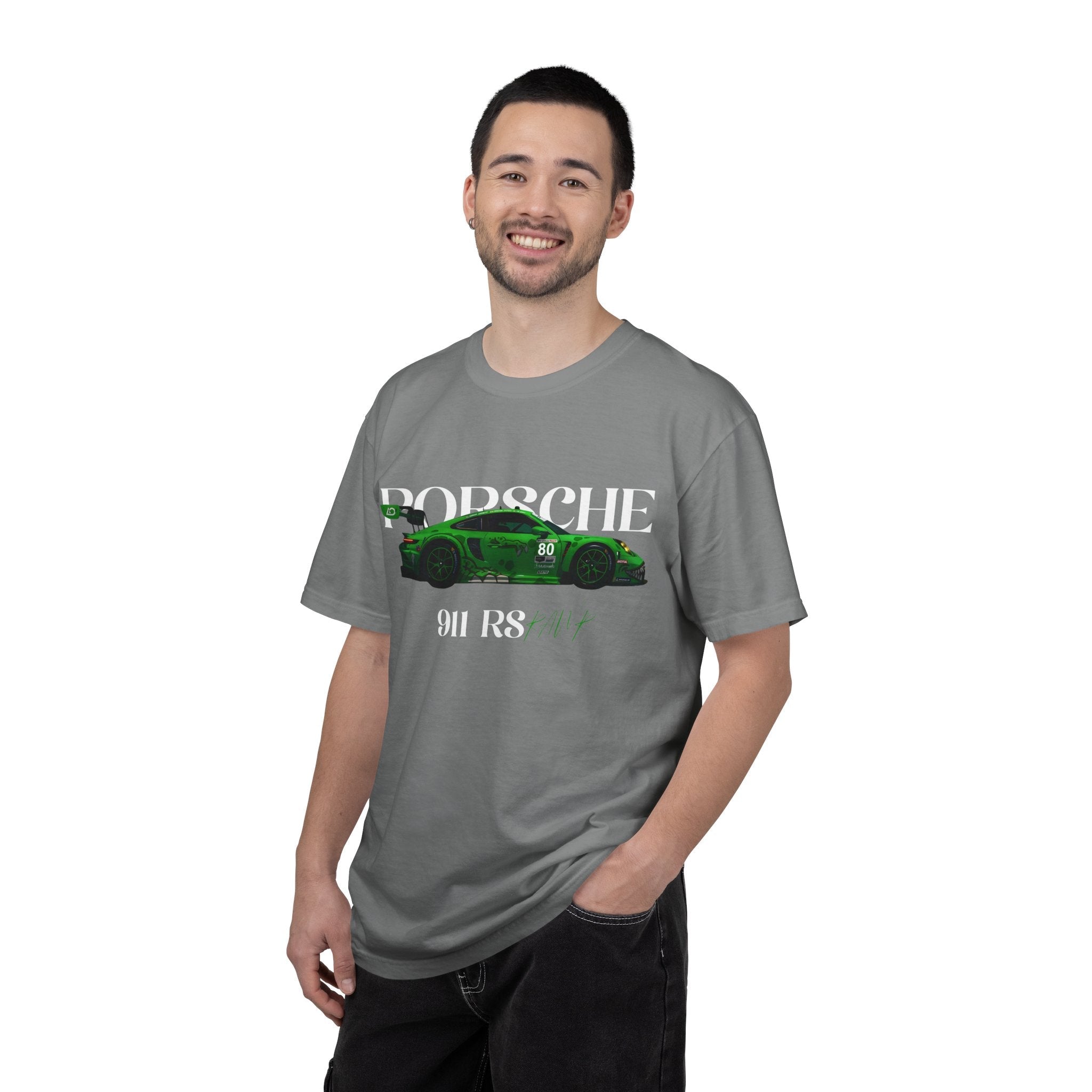 Porsche 911 RS Racing Tee Green GT Car Graphic T-Shirt - Etna Gift