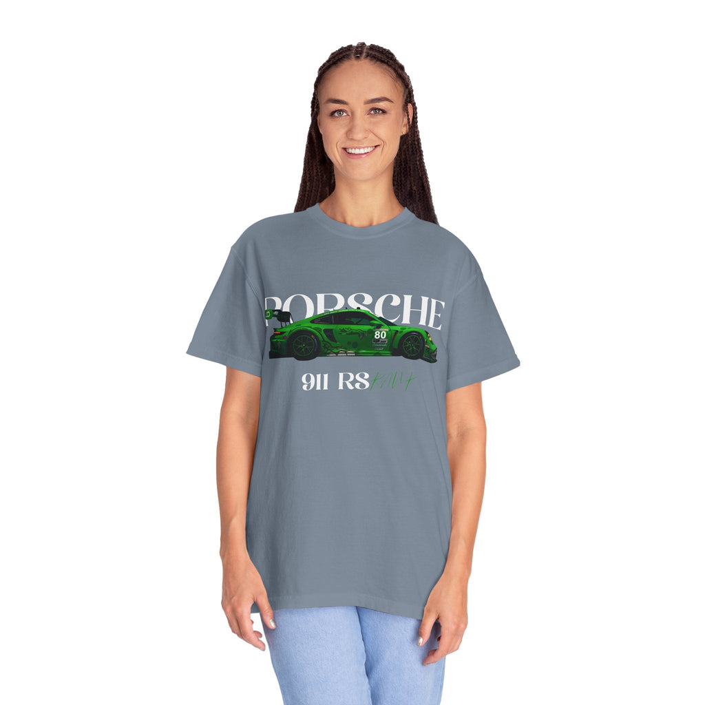 Porsche 911 RS Racing Tee Green GT Car Graphic T-Shirt - Etna Gift