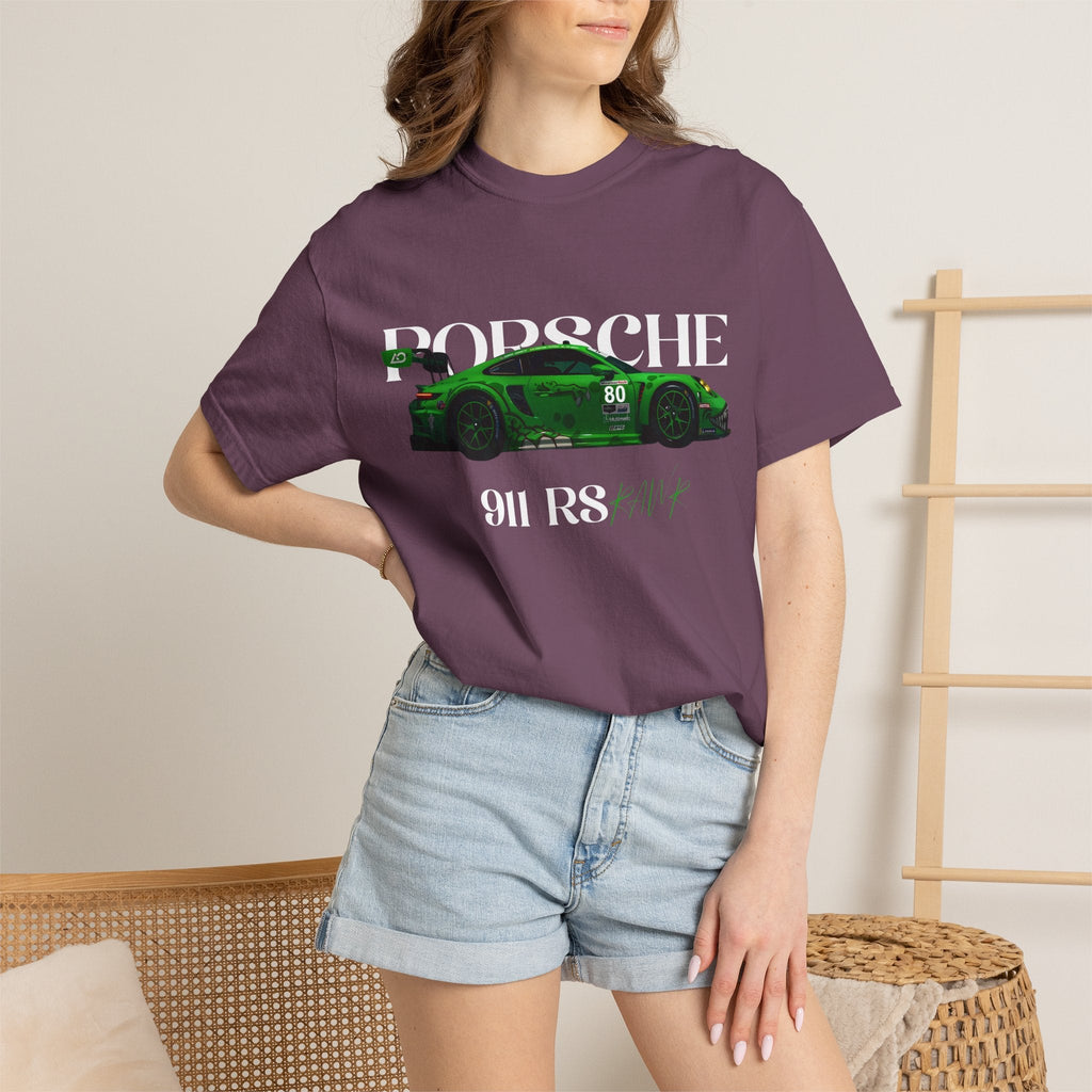 Porsche 911 RS Racing Tee Green GT Car Graphic T-Shirt - Etna Gift