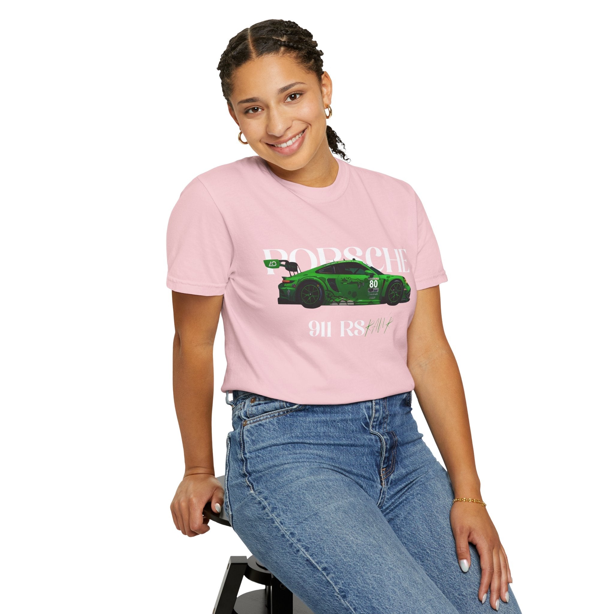 Porsche 911 RS Racing Tee Green GT Car Graphic T-Shirt - Etna Gift