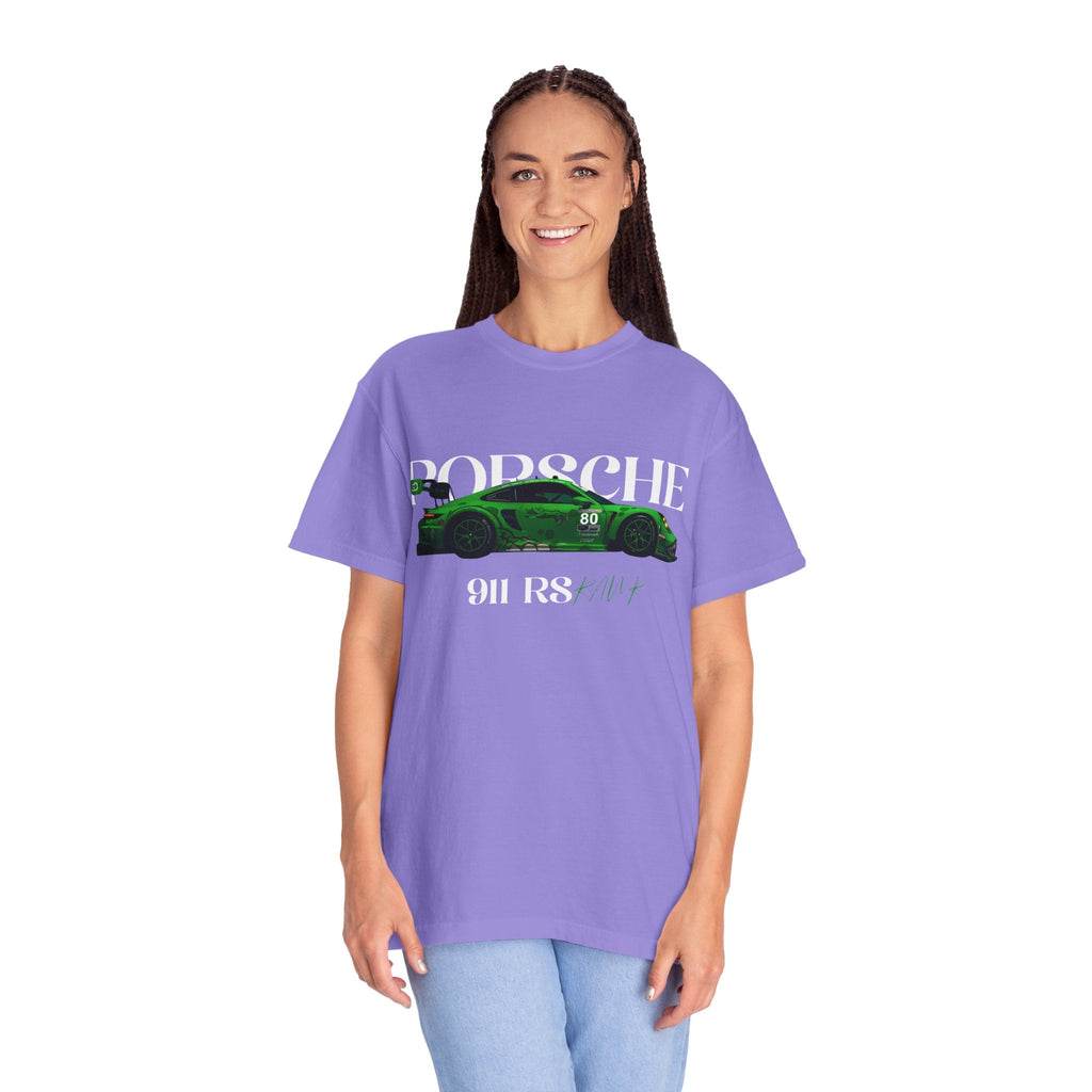 Porsche 911 RS Racing Tee Green GT Car Graphic T-Shirt - Etna Gift