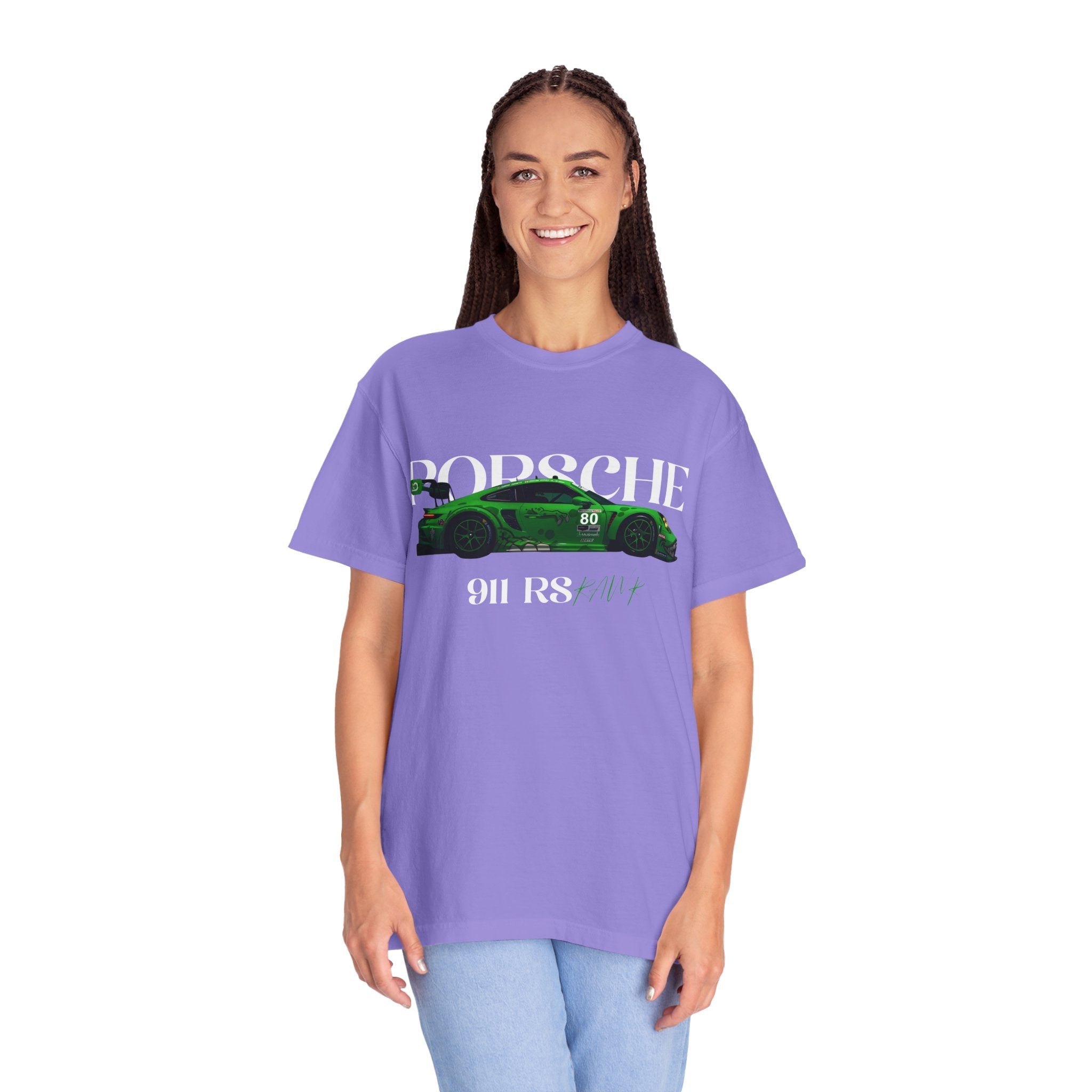 Porsche 911 RS Racing Tee Green GT Car Graphic T-Shirt - Etna Gift