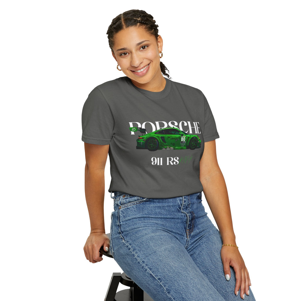 Porsche 911 RS Racing Tee Green GT Car Graphic T-Shirt - Etna Gift