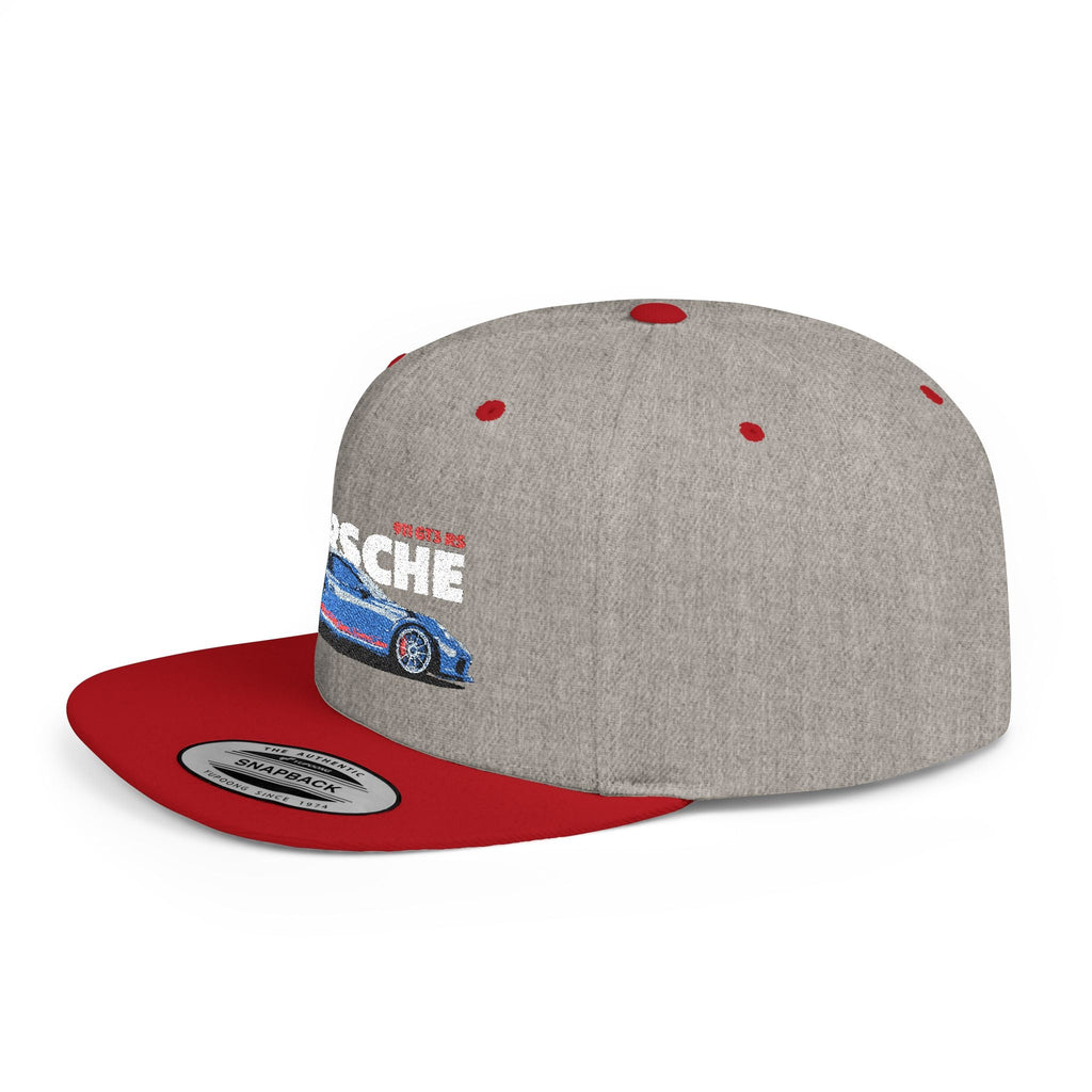 Porsche Flat Bill Snapback Hat, Stylish Cap for Car Enthusiasts, Trendy Headwear, Gift for Him, Vintage Car Hat - Etna Gift