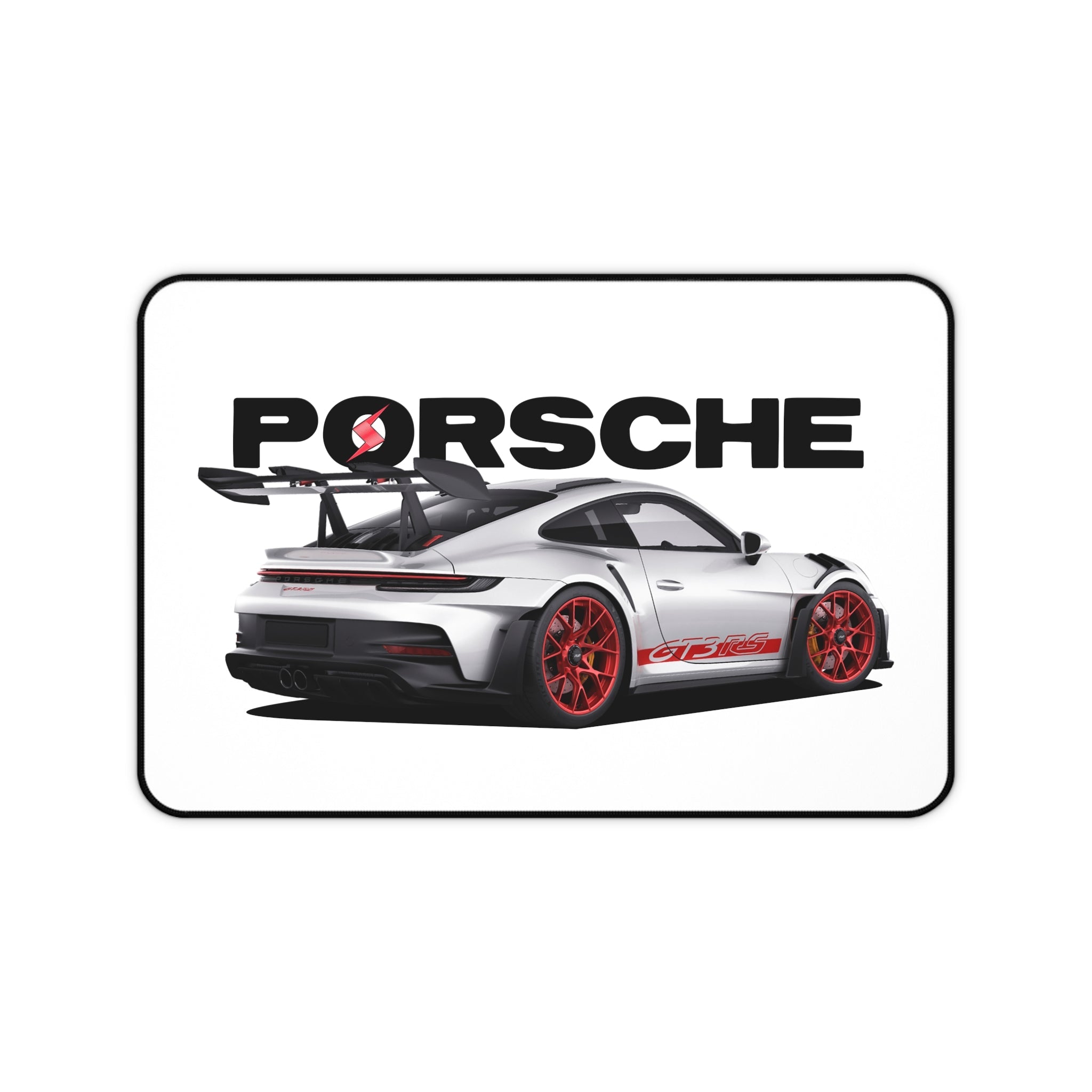 Porsche GT3 RS Desk Mat — White Sports Car Racing Mouse Pad - Etna Gift