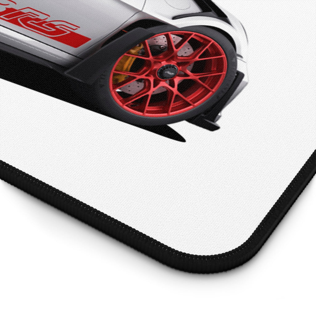 Porsche GT3 RS Desk Mat — White Sports Car Racing Mouse Pad - Etna Gift