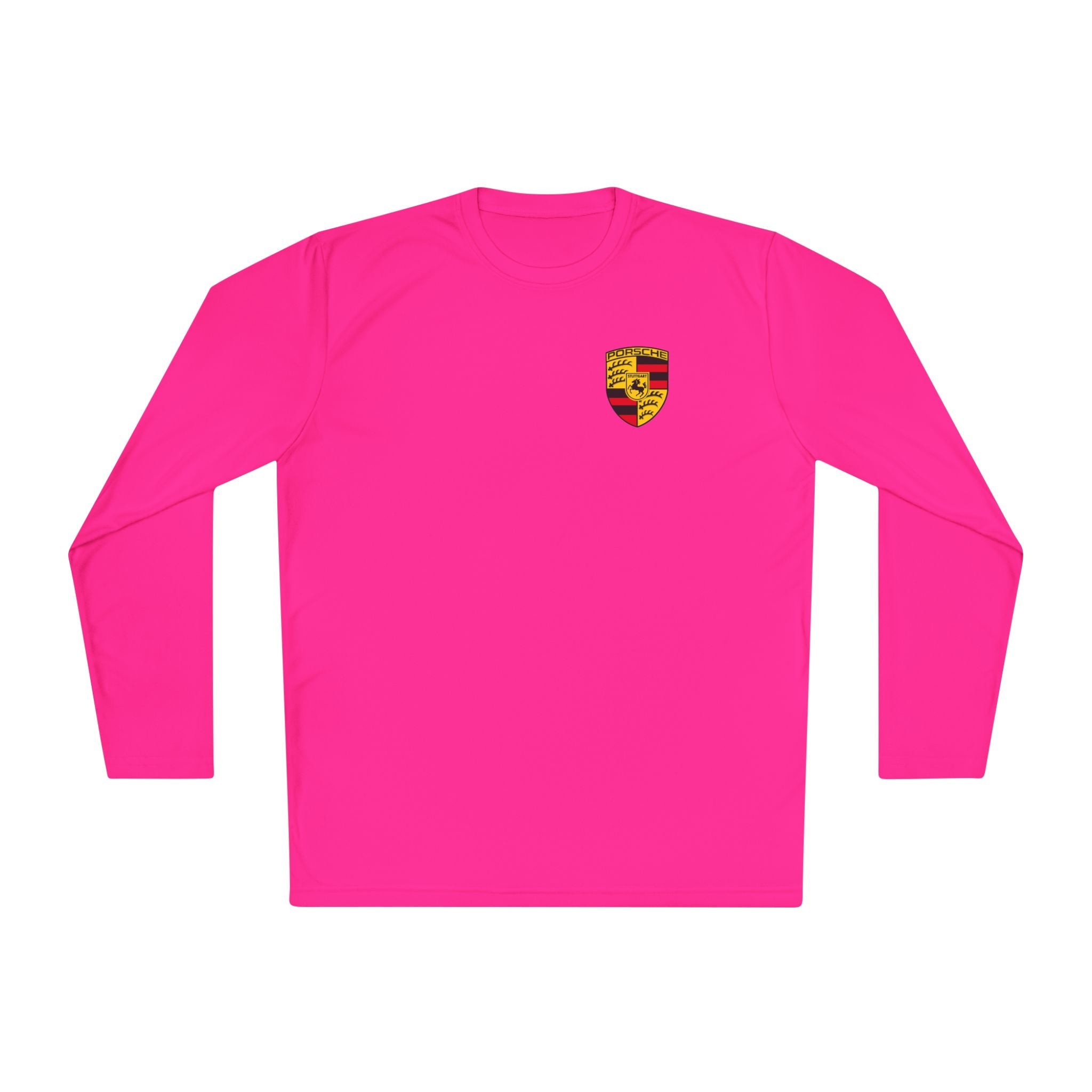 Porsche Racing Graphic Long Sleeve Tee | Sports Car Crest and Rear View Print - Etna Gift