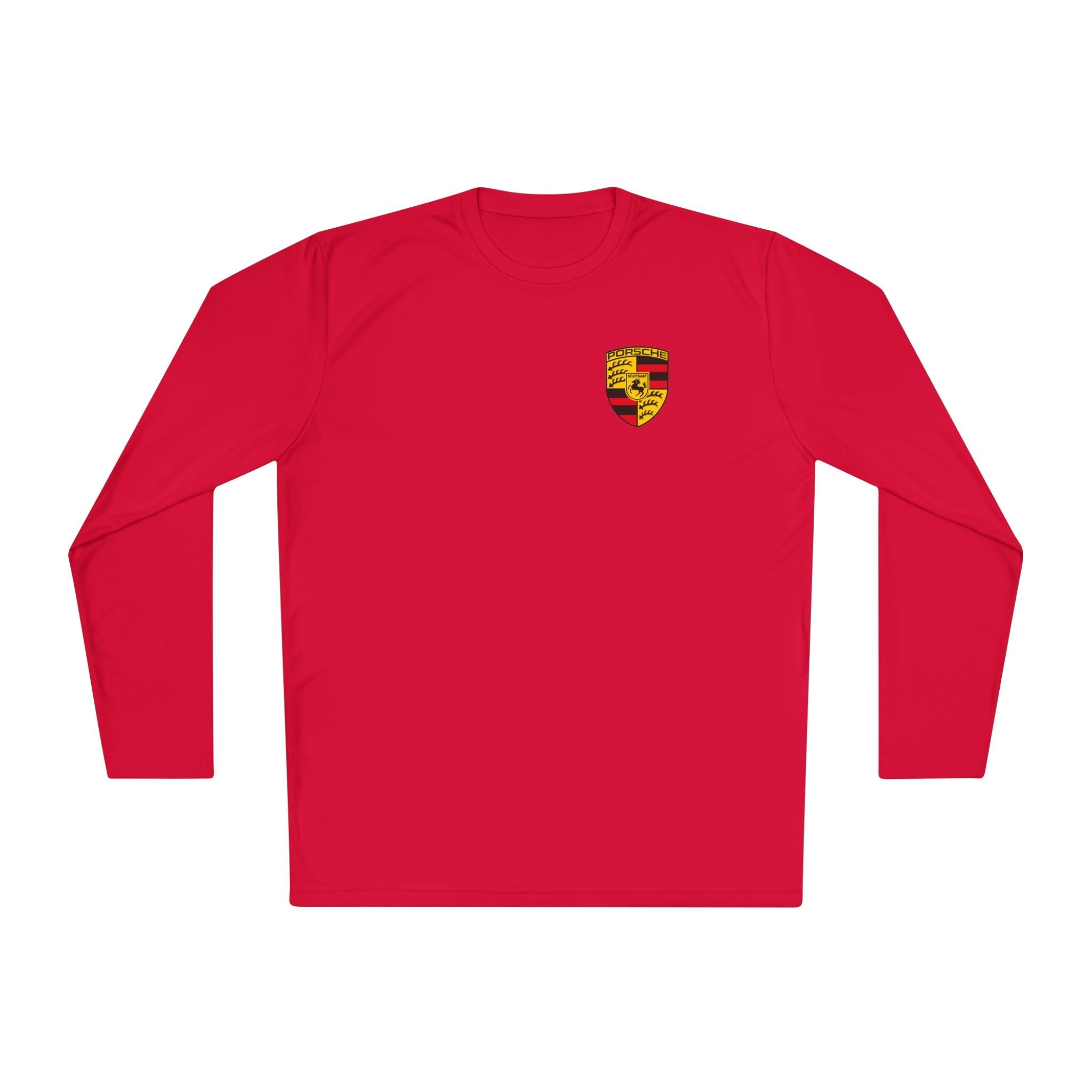 Porsche Racing Graphic Long Sleeve Tee | Sports Car Crest and Rear View Print - Etna Gift