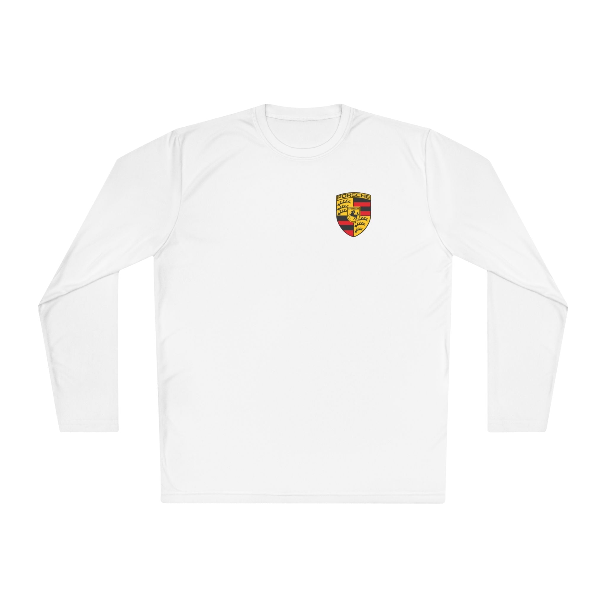 Porsche Racing Graphic Long Sleeve Tee | Sports Car Crest and Rear View Print - Etna Gift