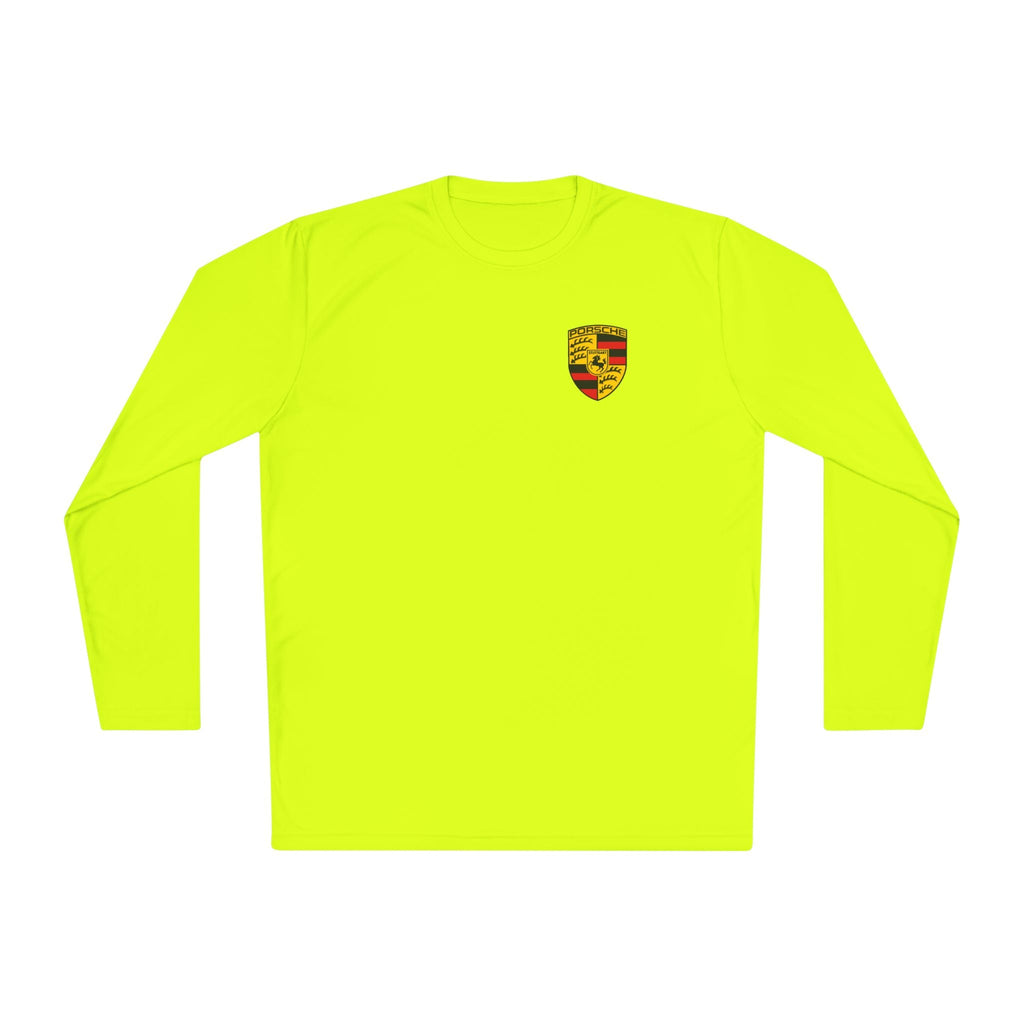 Porsche Racing Graphic Long Sleeve Tee | Sports Car Crest and Rear View Print - Etna Gift