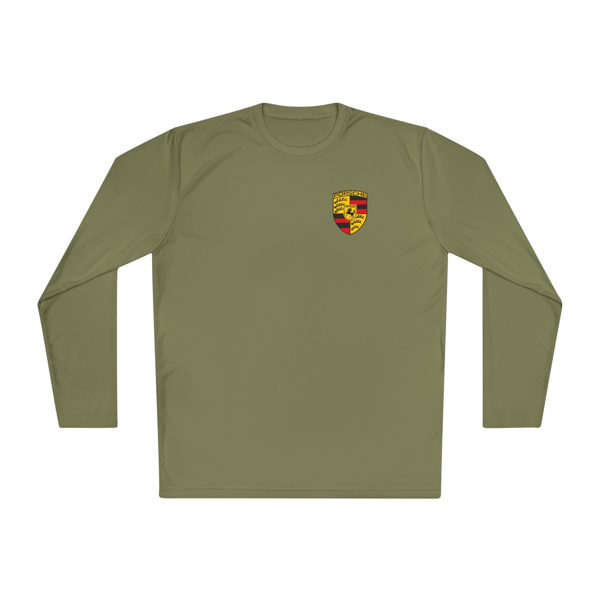 Porsche Racing Graphic Long Sleeve Tee | Sports Car Crest and Rear View Print - Etna Gift