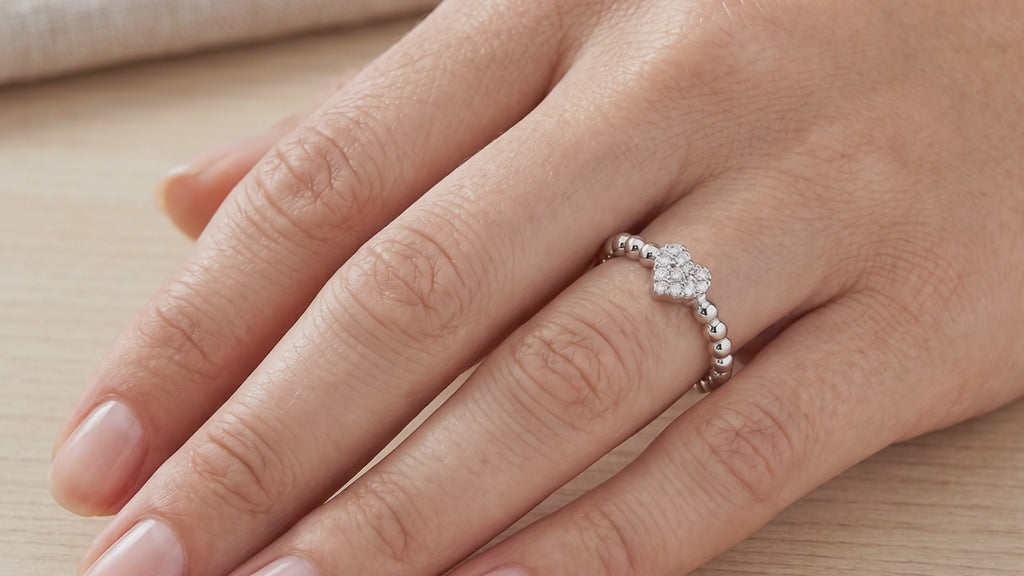 Heart ring 925 sterling silver women's ring879874654654645