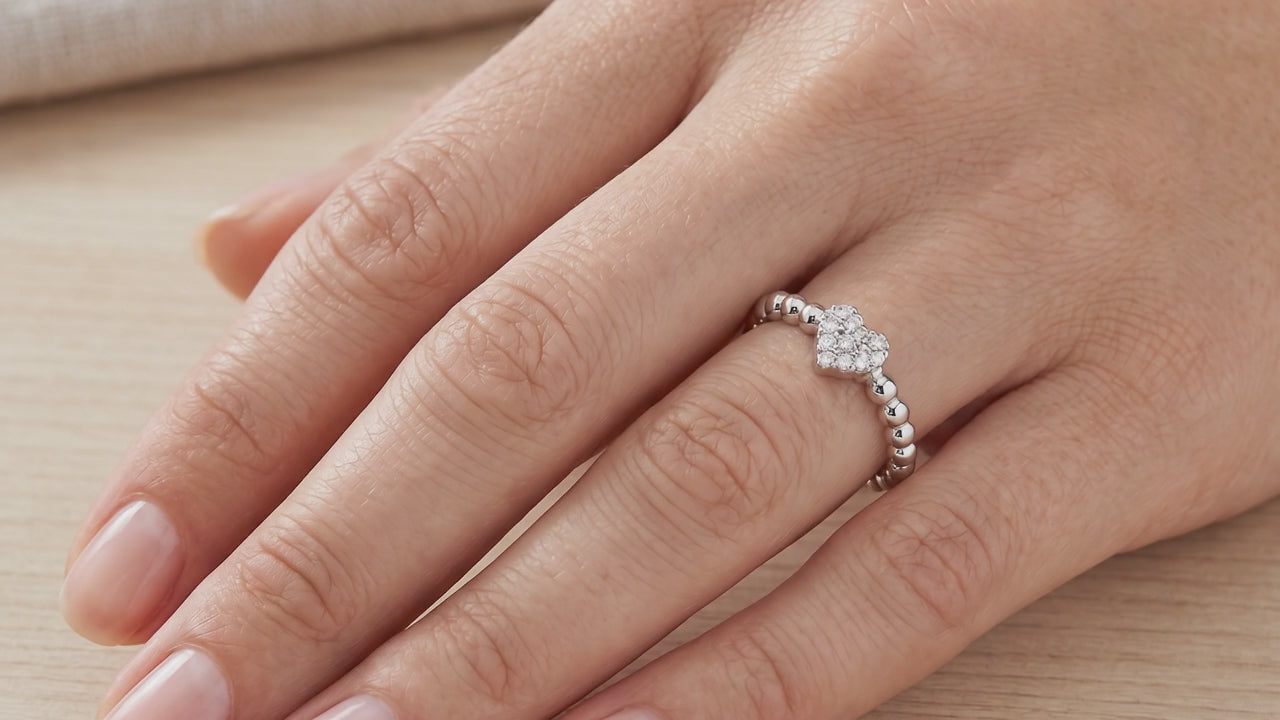 Heart ring 925 sterling silver women's ring879874654654645