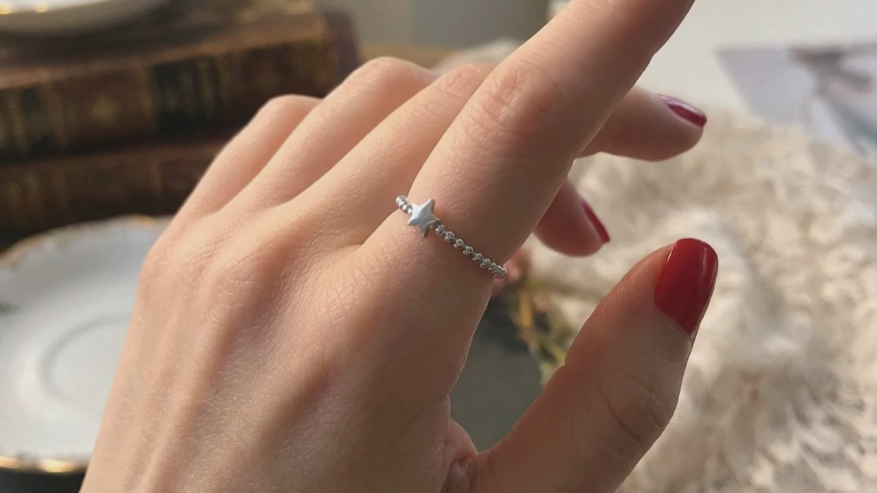 925 Sterling silver star ring