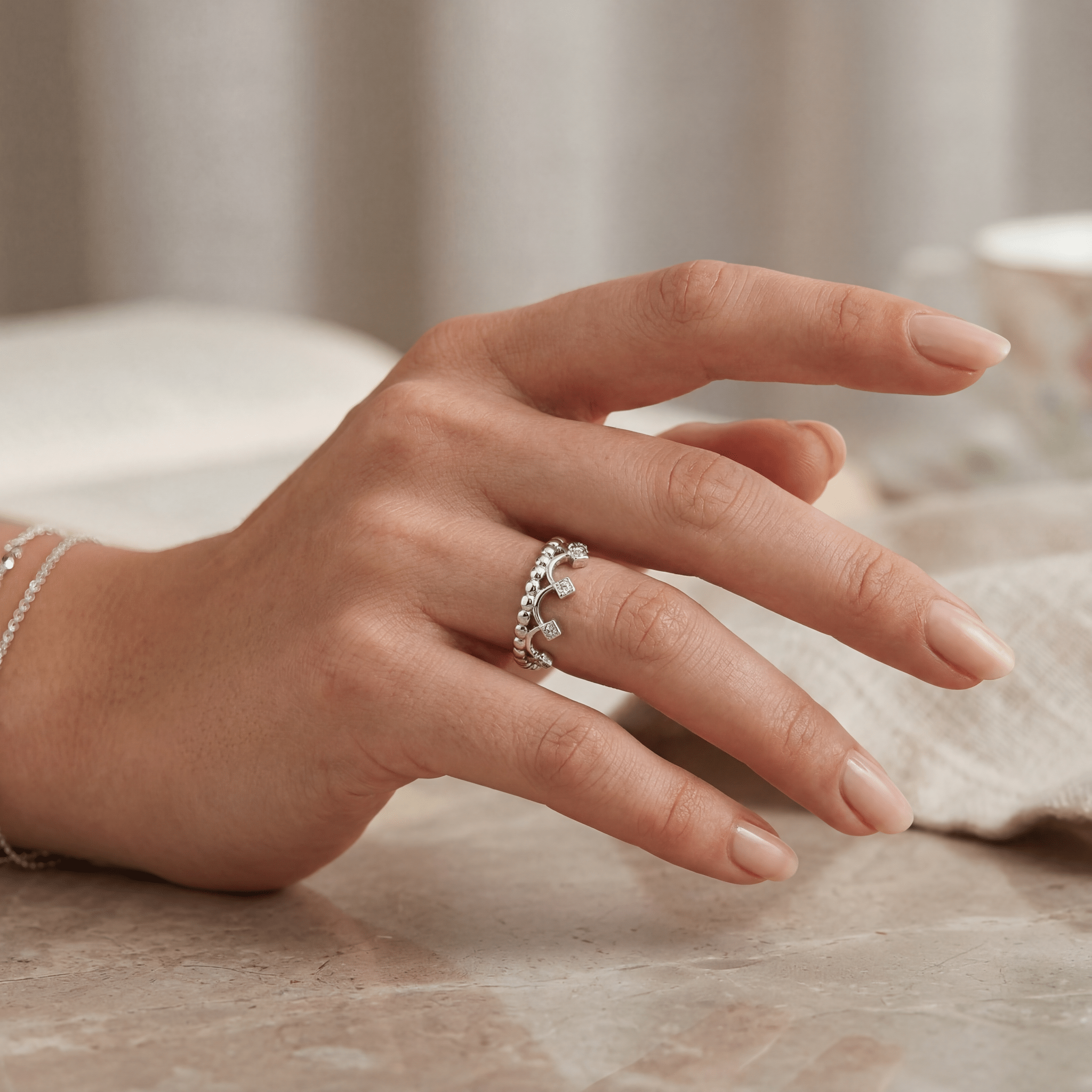Queen's Crown Design Ring – 925 Sterling Silver Women's Ring - Etna Gift