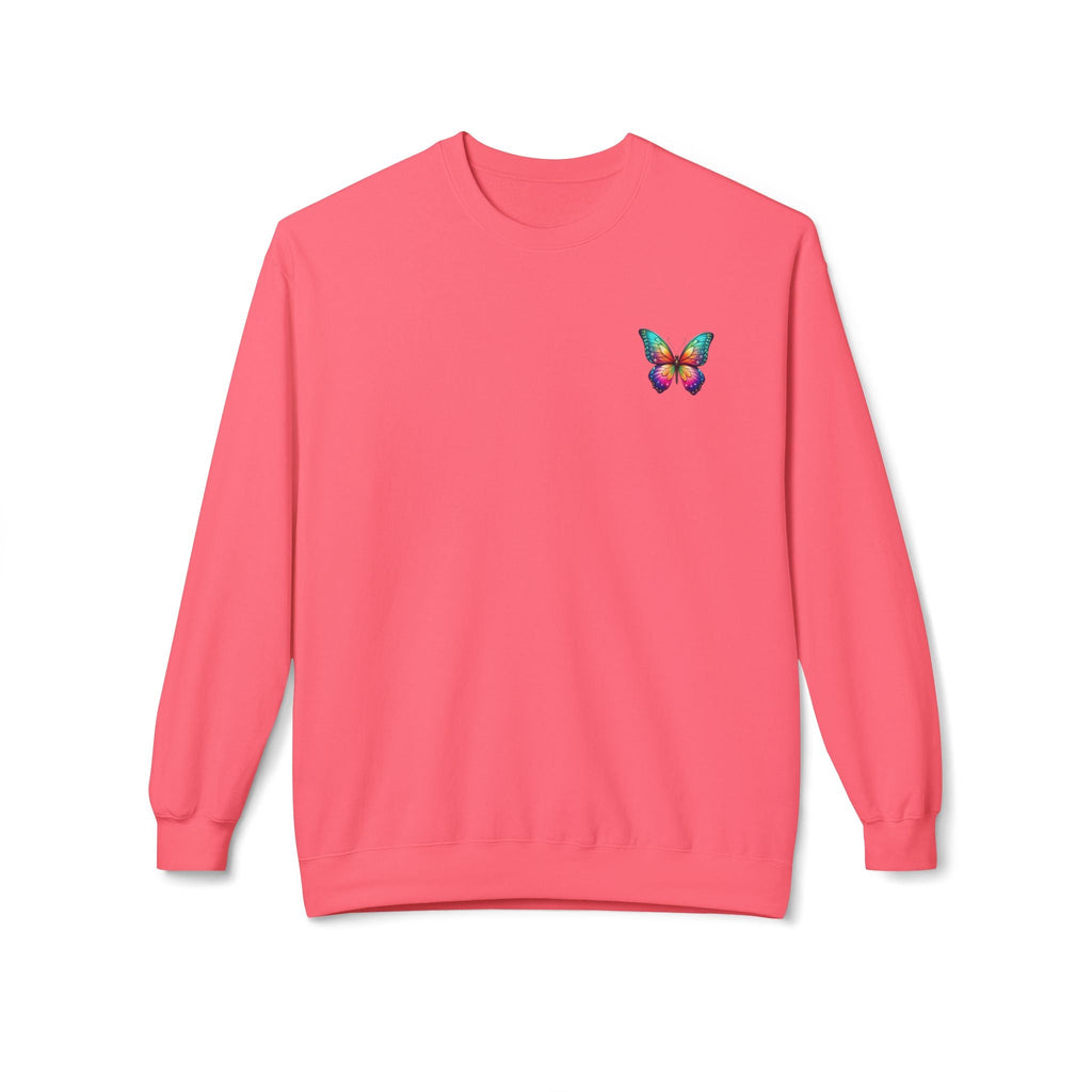 Rainbow Butterfly Sweatshirt | Colorful Monarch Wing Graphic - Etna Gift