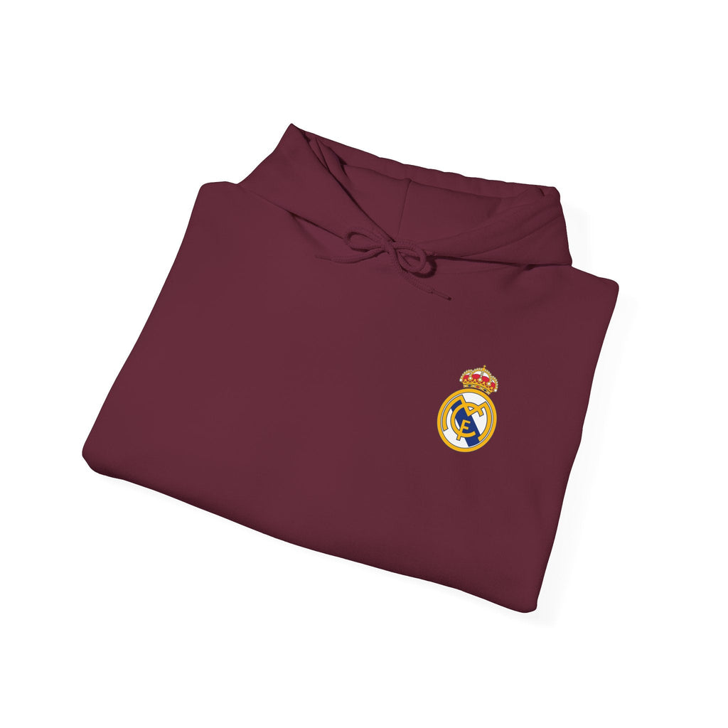 Real Madrid Crest Hoodie Minimal White Soccer Pullover - Etna Gift