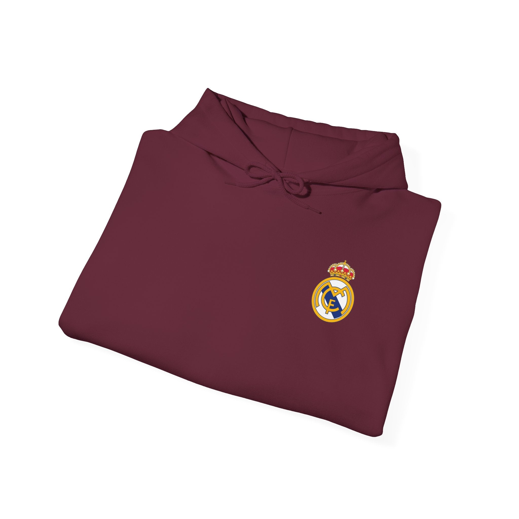 Real Madrid Crest Hoodie Minimal White Soccer Pullover - Etna Gift