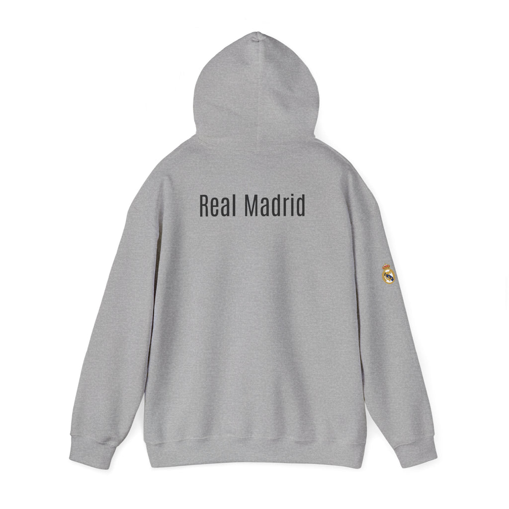 Real Madrid Crest Hoodie Minimal White Soccer Pullover - Etna Gift